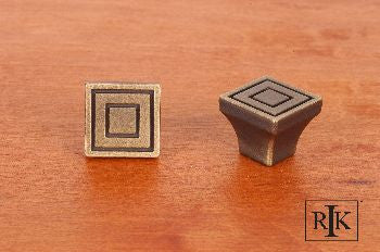 RKI CK-771-AE: 7/8" Small Contemporary Square Cabinet Knob - Antique English