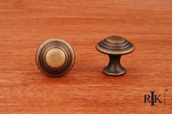 RKI CK-9214-AE: 1-1/4" Step Up Beauty Cabinet Knob - Antique English