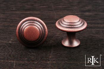 RKI CK-9214-DC: 1-1/4" Step Up Beauty Cabinet Knob - Distressed Copper