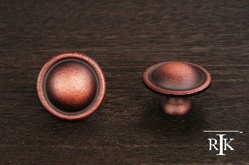 RKI CK-9304-DC: 1-1/2" Smooth Dome Cabinet Knob - Distressed Copper