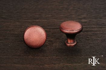 RKI CK-9305-DC: 1-1/4" Solid Cabinet Knob w/Flat Edge - Distressed Copper