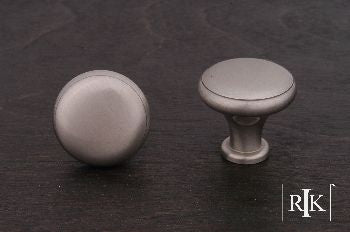 RKI CK-9305-P: 1-1/4" Solid Cabinet Knob w/Flat Edge - Pewter
