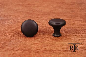 RKI CK-9305-RB: 1-1/4" Solid Cabinet Knob w/Flat Edge - Oil Rubbed Bronze