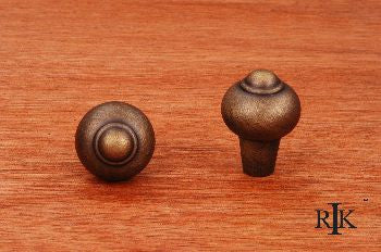 RKI CK-9306-AE: 1" Solid Round Cabinet Knob w/Tip - Antique English