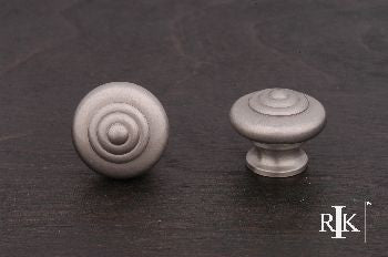 RKI CK-9307-P: 1" Solid Cabinet Knob w/Circle at Top - Pewter