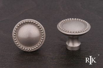RKI CK-9310-P: 1-1/2" Plain Cabinet Knob w/Beaded Edge - Pewter