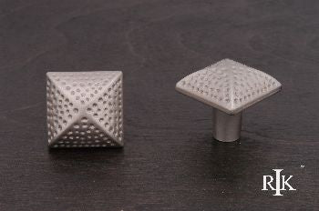 RKI CK-9311-P: 1-1/4" Square Cabinet Knob w/Divet Indents - Pewter