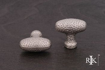 RKI CK-9312-P: 1-3/8" Slim Egg Cabinet Knob w/Divet Indents - Pewter