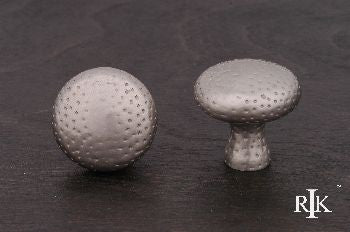 RKI CK-9315-P: 1-1/4" Solid Round Cabinet Knob w/Divet Indents - Pewter