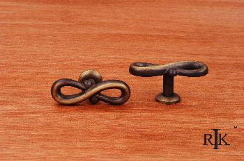 RKI CK-9317-AE: Butterfly Pretzel Cabinet Knob - Antique English