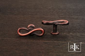 RKI CK-9317-DC: Butterfly Pretzel Cabinet Knob - Distressed Copper