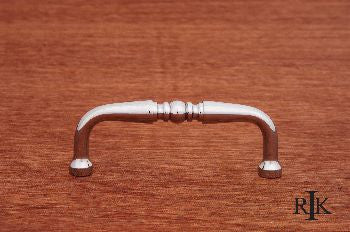 RKI CP-04-C: 3" cc Decorative Curved D-Handle Cabinet Pull - Polished Chrome