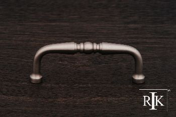 RKI CP-04-P: 3" cc Decorative Curved D-Handle Cabinet Pull - Pewter