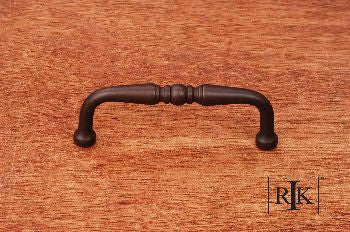 RKI CP-04-RB: 3" cc Decorative Curved D-Handle Cabinet Pull - Oil Rubbed Bronze