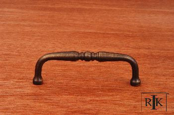 RKI CP-05-AE: 3-1/2" cc Decorative D-Handle Cabinet Pull - Antique English