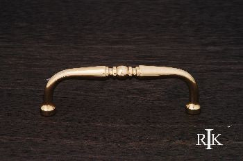 RKI CP-05-T: 3-1/2" cc Decorative D-Handle Cabinet Pull - Polished Brass