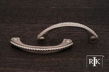RKI CP-1603-P: 3-1/2" cc Rope Trim Bow Cabinet Pull - Pewter
