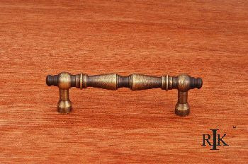 RKI CP-1622-AE: 3" cc Plain Tapered Cabinet Pull - Antique English