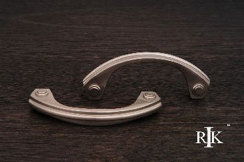 RKI CP-3617-P: 3" cc Plain Bow Cabinet Pull - Pewter