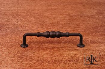 RKI CP-3701-RB: 5" cc Beaded Middle D-Handle Cabinet Pull - Oil Rubbed Bronze