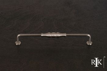 RKI CP-3702-P: 8" cc Beaded Middle Vertical Cabinet Pull - Pewter