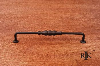 RKI CP-3702-RB: 8" cc Beaded Middle Vertical Cabinet Pull - Oil Rubbed Bronze