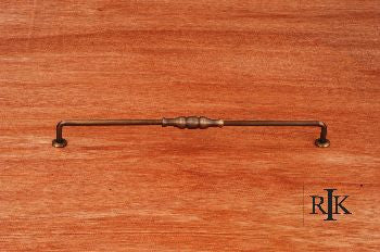 RKI CP-3703-AE: 12" cc Beaded Middle Vertical Cabinet Pull - Antique English