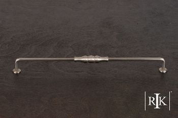 RKI CP-3703-P: 12" cc Beaded Middle Vertical Cabinet Pull - Pewter