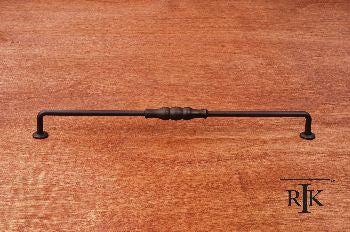 RKI CP-3703-RB: 12" cc Beaded Middle Vertical Cabinet Pull - Oil Rubbed Bronze