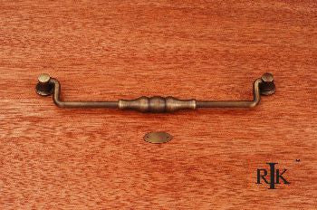 RKI CP-3705-AE: 8" cc Beaded Middle Drop Bail Cabinet Pull - Antique English