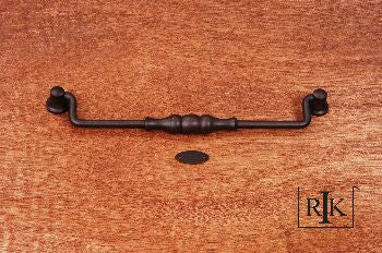 RKI CP-3705-RB: 8" cc Beaded Middle Drop Bail Cabinet Pull - Oil Rubbed Bronze