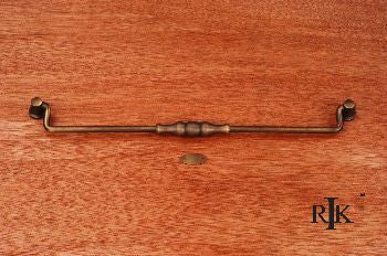 RKI CP-3706-AE: 12" cc Beaded Middle Drop Bail Cabinet Pull - Antique English