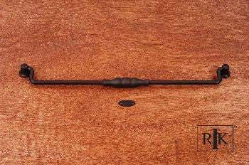 RKI CP-3706-RB: 12" cc Beaded Middle Drop Bail Cabinet Pull - Oil Rubbed Bronze