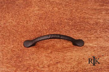 RKI CP-3712-RB: 3" cc Slim Bow Cabinet Pull w/Divet Indents - Oil Rubbed Bronze