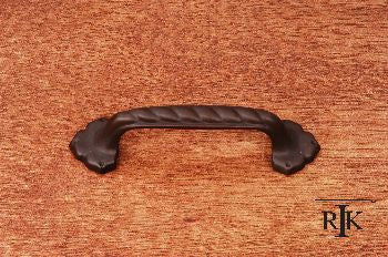 RKI CP-3714-RB: 3" cc Big Rope Cabinet Pull w/Clover Ends - Oil Rubbed Bronze