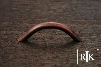 RKI CP-3715-DC: 3" cc Half Moon Cabinet Pull - Distressed Copper