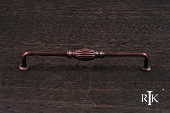 RKI CP-3719-DC: 8" cc Indian Drum Vertical Cabinet Pull - Distressed Copper