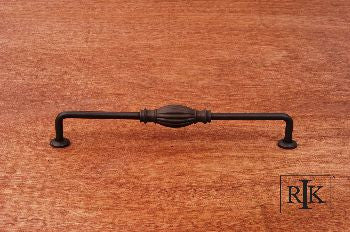 RKI CP-3719-RB: 8" cc Indian Drum Vertical Cabinet Pull - Oil Rubbed Bronze