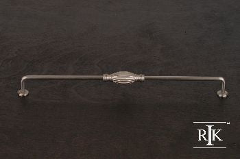 RKI CP-3720-P: 12" cc Indian Drum Vertical Cabinet Pull - Pewter