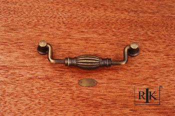 RKI CP-3721-AE: 5" cc Indian Drum Drop Bail Cabinet Pull - Antique English