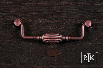 RKI CP-3721-DC: 5" cc Indian Drum Drop Bail Cabinet Pull - Distressed Copper