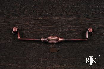 RKI CP-3722-DC: 8" cc Indian Drum Drop Bail Cabinet Pull - Distressed Copper