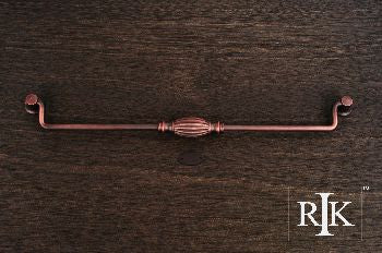 RKI CP-3723-DC: 12" cc Indian Drum Drop Bail Cabinet Pull - Distressed Copper