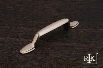 RKI CP-39-P: 3" cc Lined Flat Foot Bow Cabinet Pull - Pewter