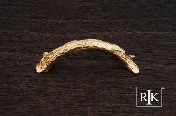 RKI CP-401: 3" cc Branch Cabinet Pull - Polished Brass