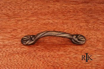 RKI CP-404-AE: 3" cc Wavy Cabinet Pull  - Antique English