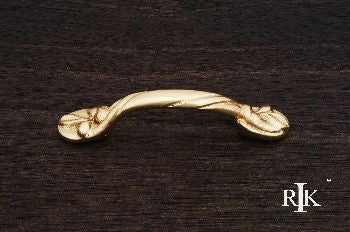 RKI CP-404: 3" cc Wavy Cabinet Pull  - Polished Brass