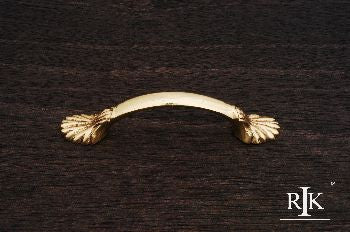 RKI CP-405: 3" cc Lines at End Cabinet Pull - Polished Brass