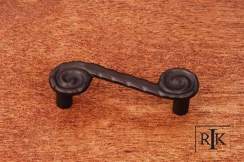 RKI CP-407-RB: 3" cc Waves at End Cabinet Pull - Oil Rubbed Bronze