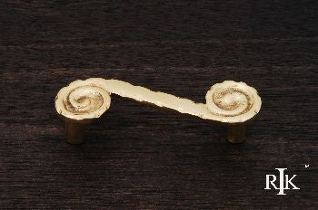 RKI CP-407: 3" cc Waves at End Cabinet Pull - Polished Brass